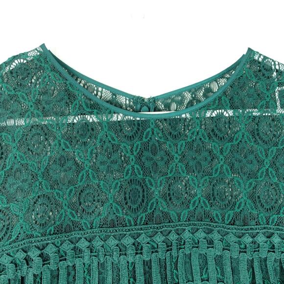 Asos Dress Womens SZ 14 Holiday Party Lace Fairy Whimsical Wedding Guest Modest - Picture 3 of 9